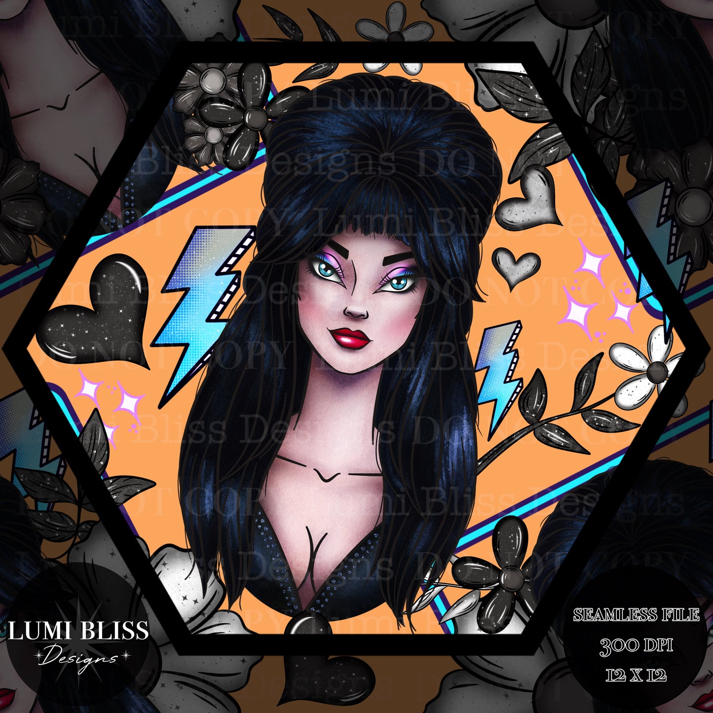 Goth Girls Elvira Seamless