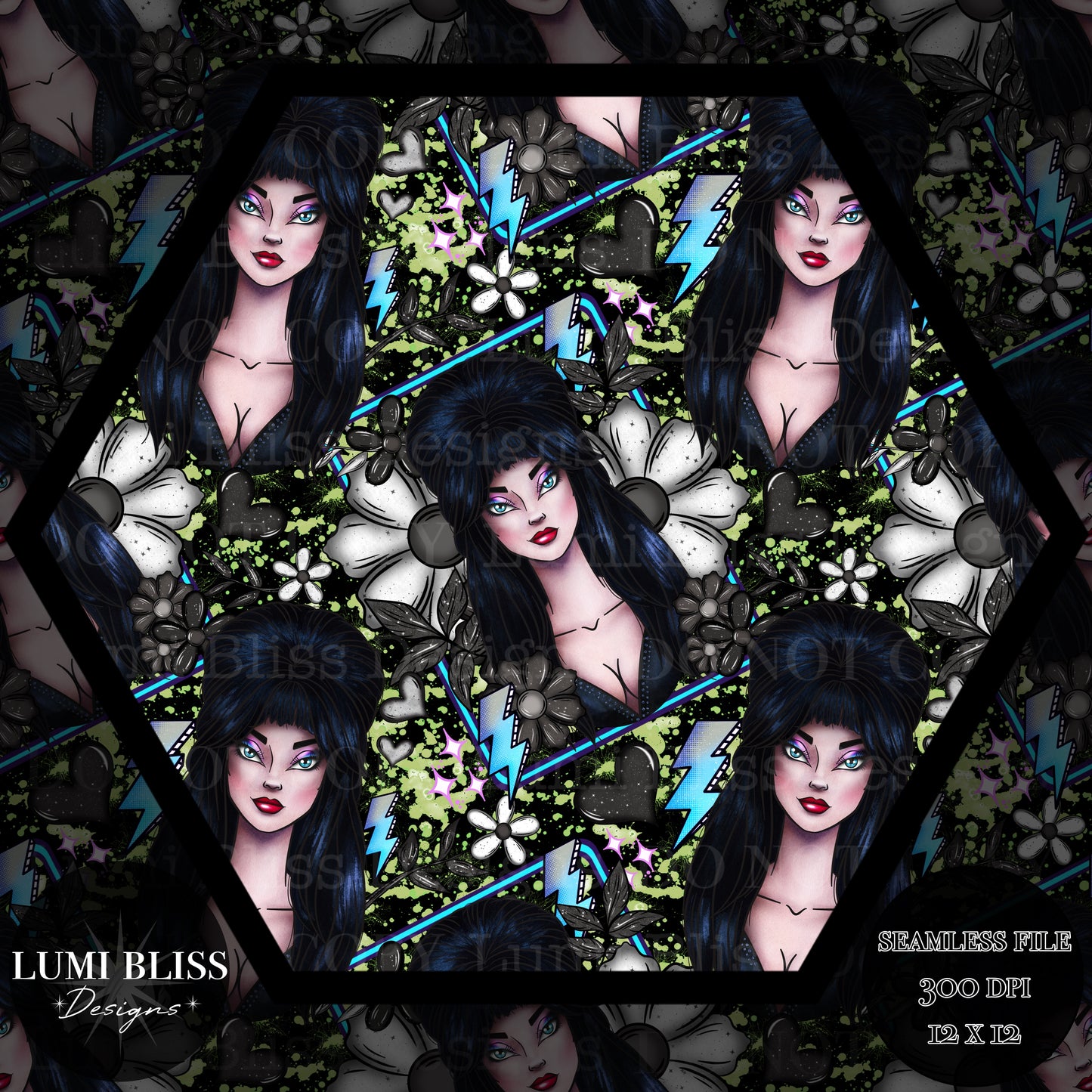 Goth Girls Elvira Seamless