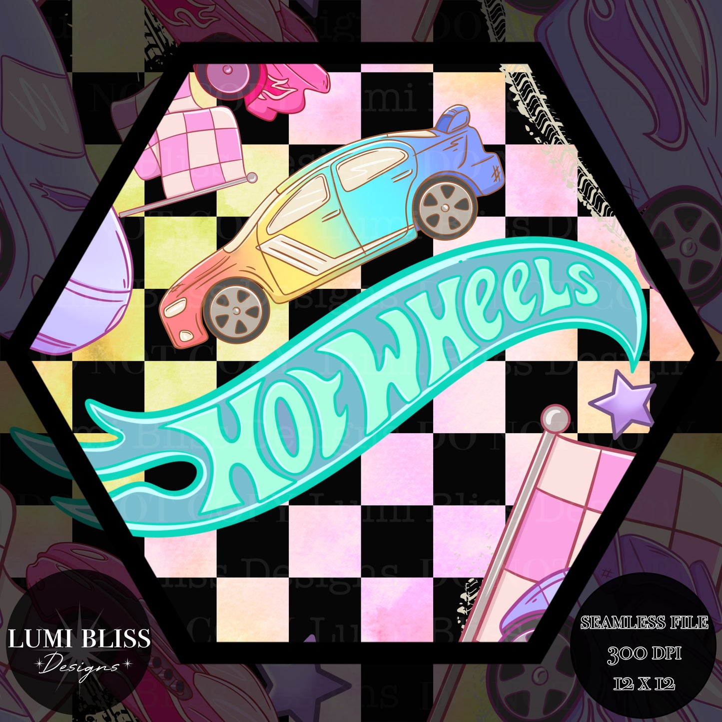 H Wheels Girls Seamless