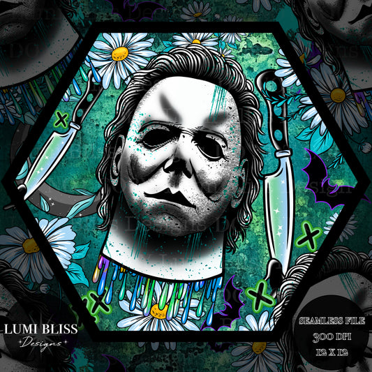 Horror Floral Michael Seamless