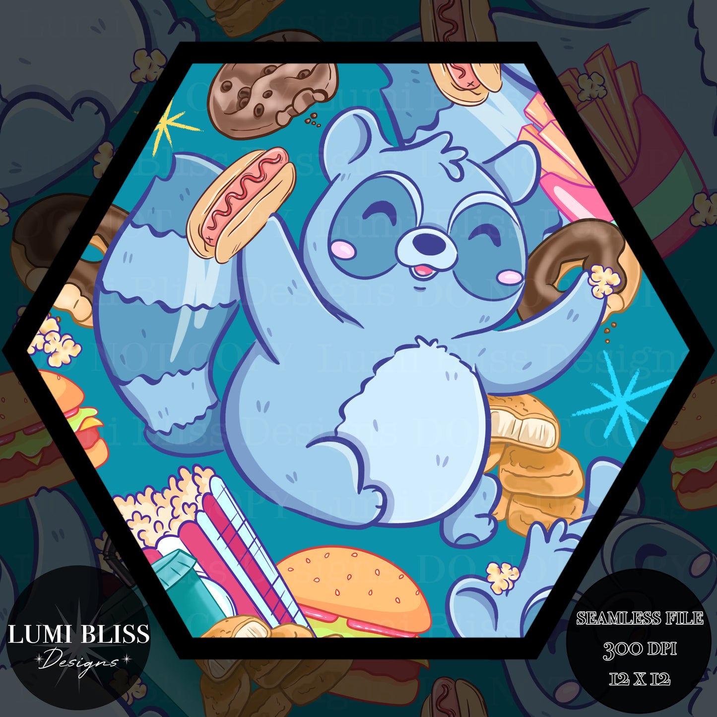 Feed Me/Trash Panda Seamless