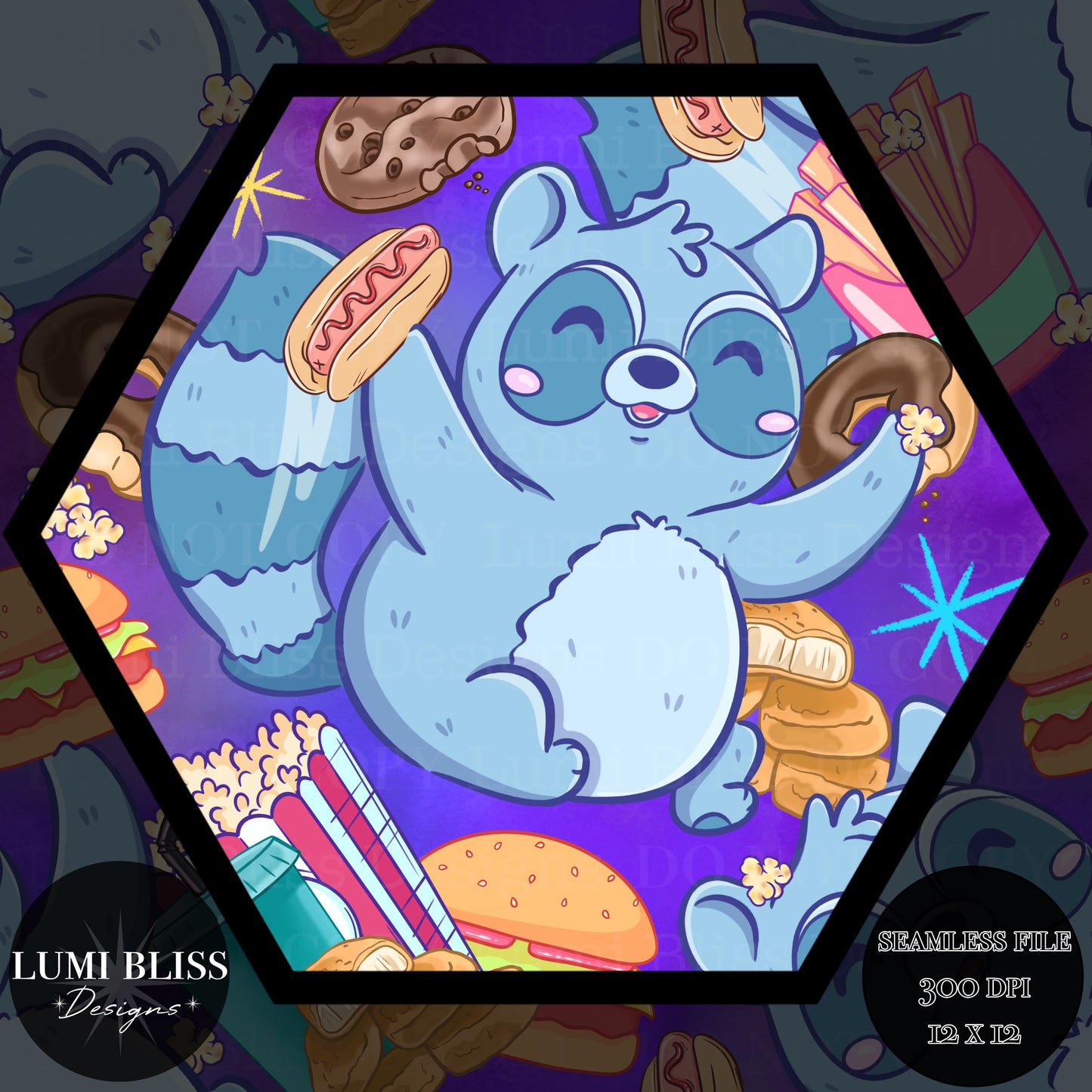 Feed Me/Trash Panda Seamless