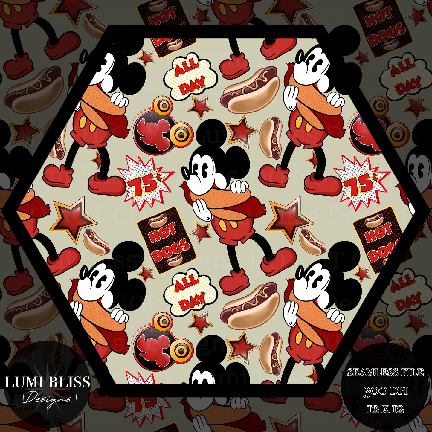 Vintage Mouse Seamless