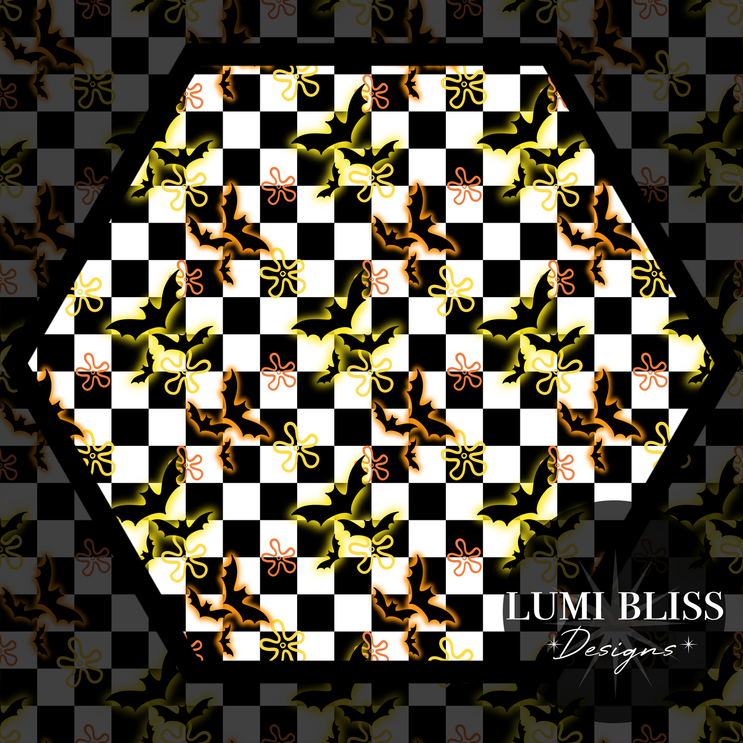 Checkered Bats Seamless