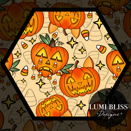 Laugh & Crying Pumpkins Seamless