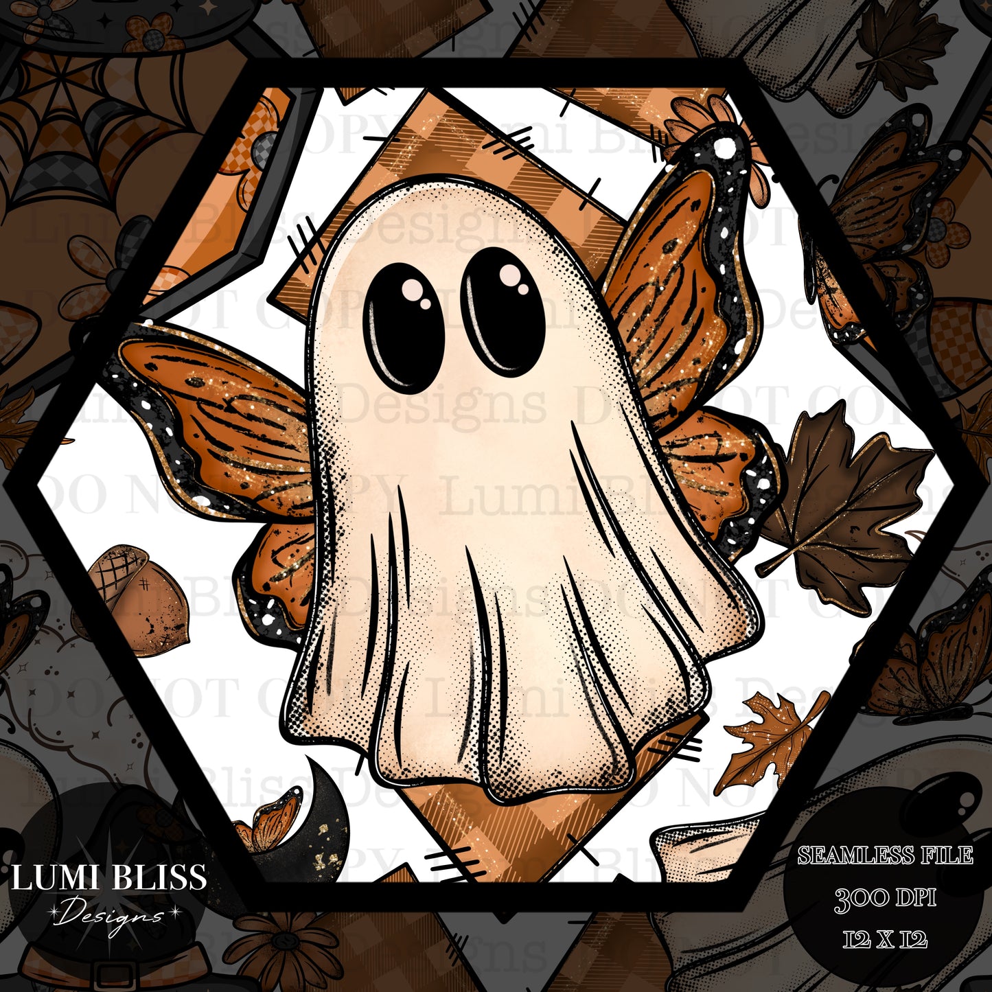 Ghost of the butterflies Seamless