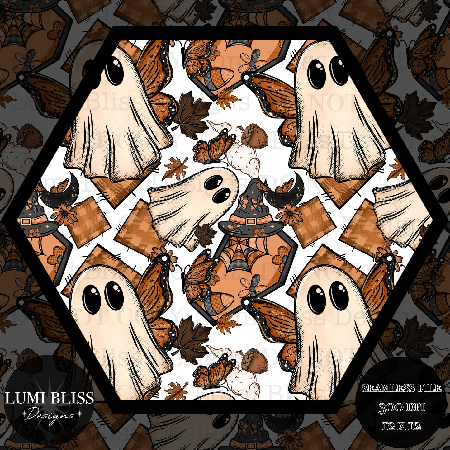 Ghost of the butterflies Seamless