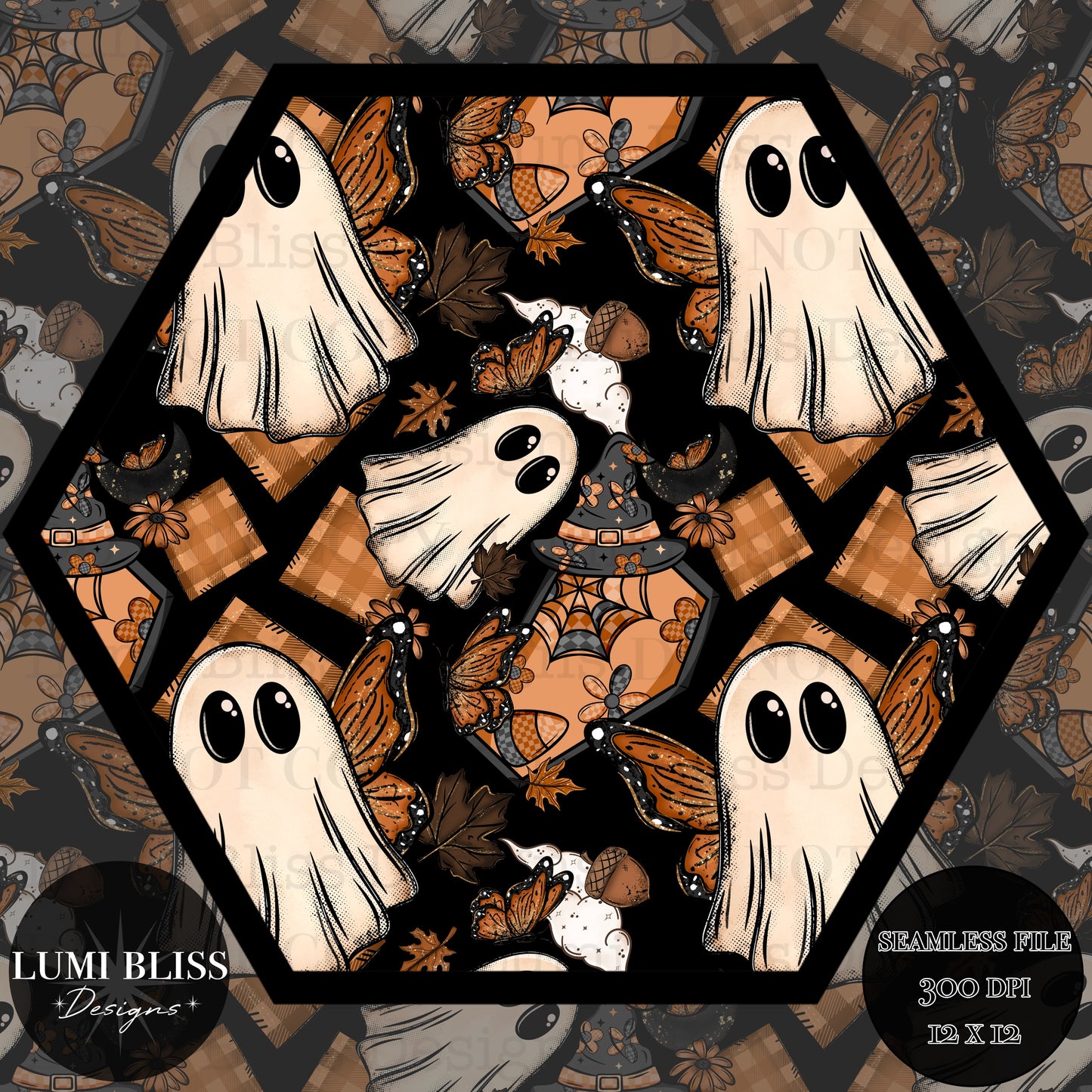 Ghost of the butterflies Seamless