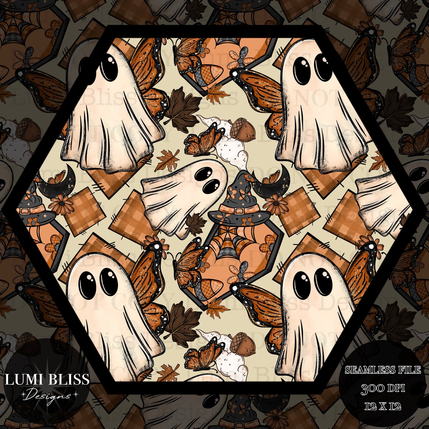 Ghost of the butterflies Seamless