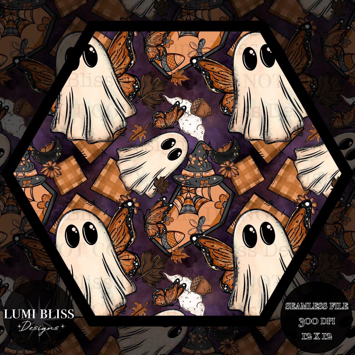 Ghost of the butterflies Seamless