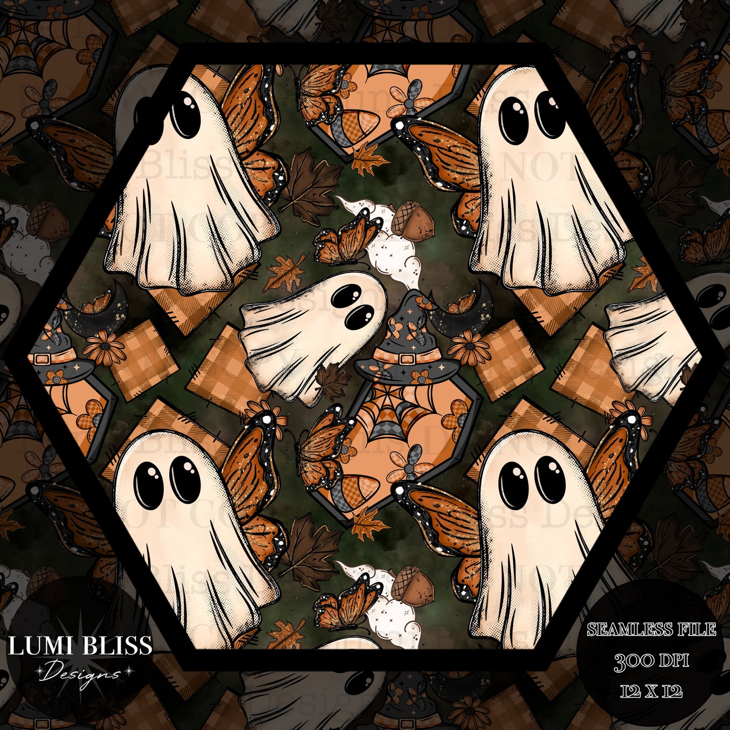 Ghost of the butterflies Seamless