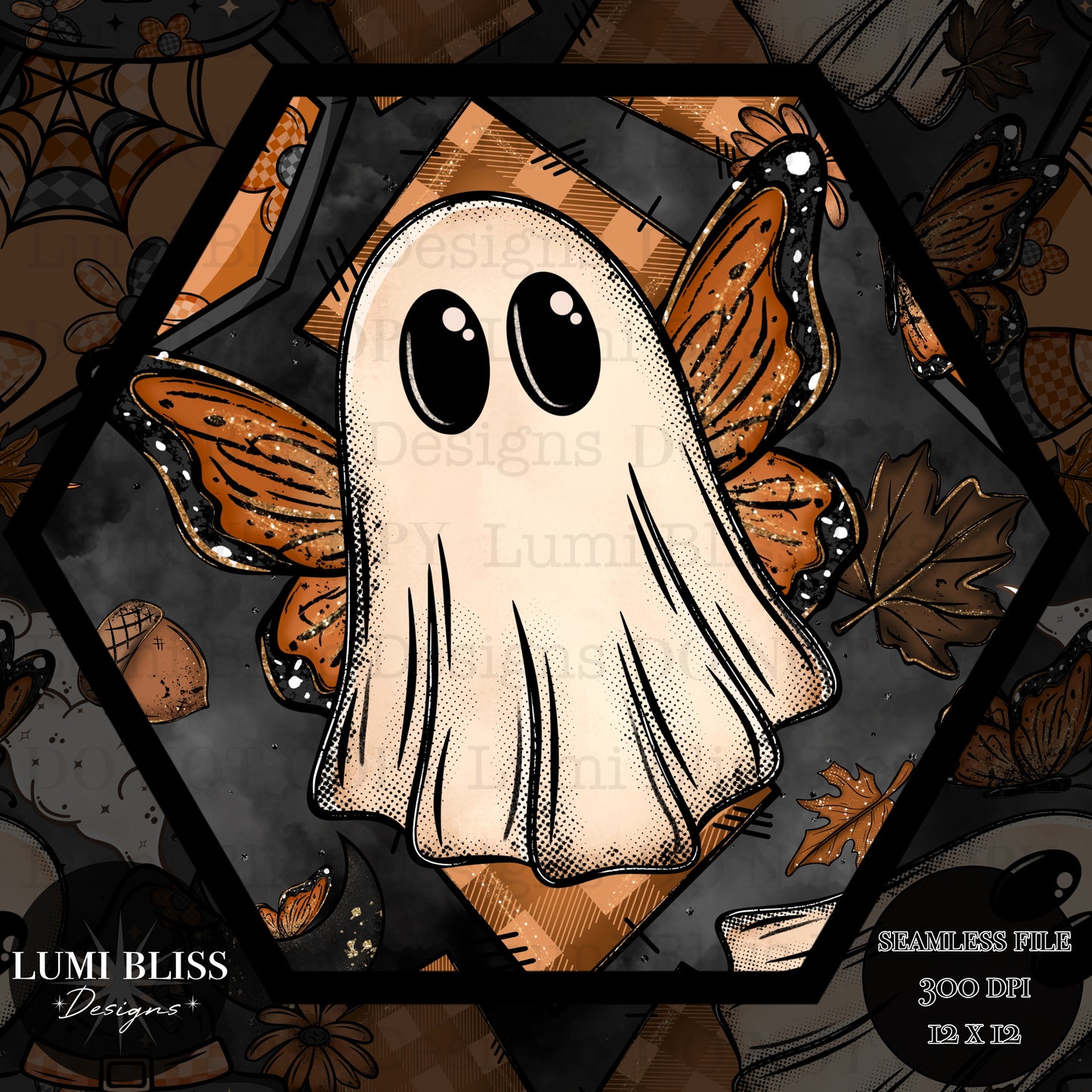 Ghost of the butterflies Seamless