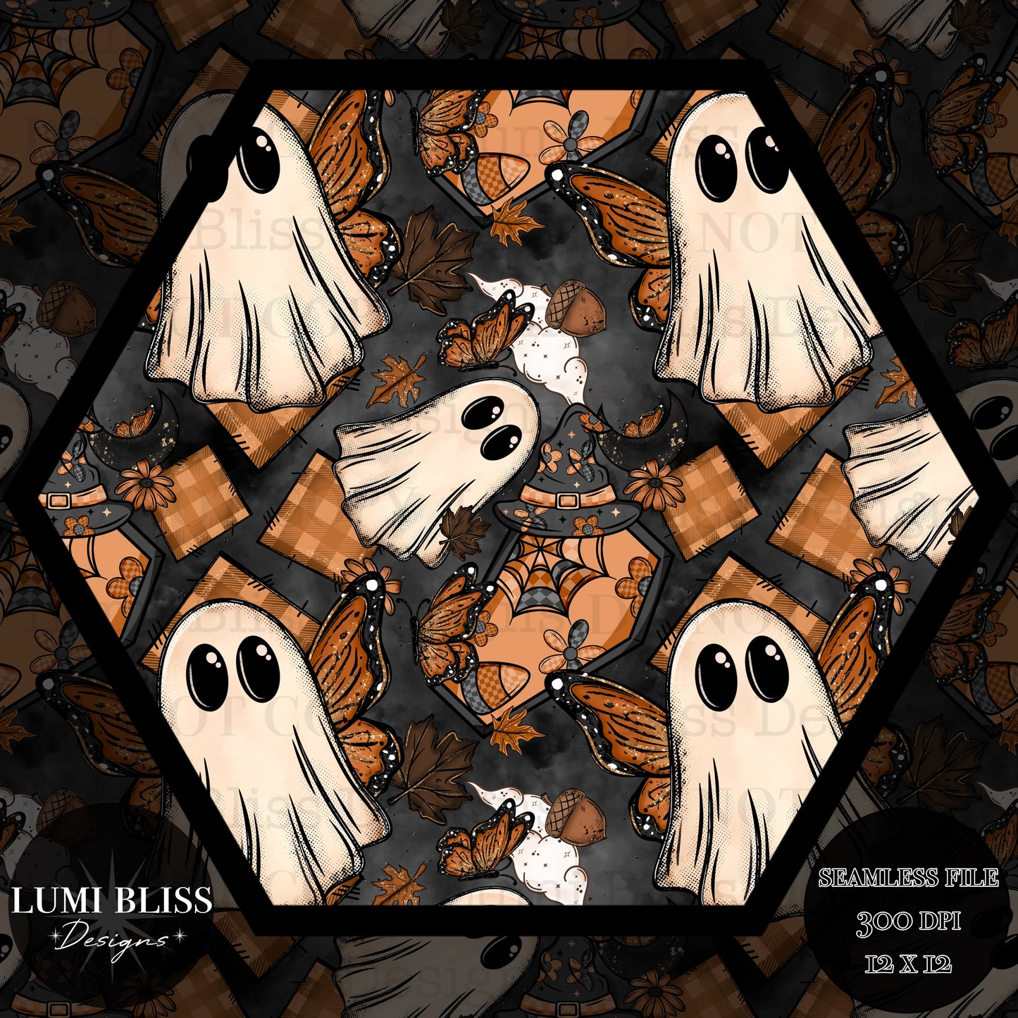 Ghost of the butterflies Seamless