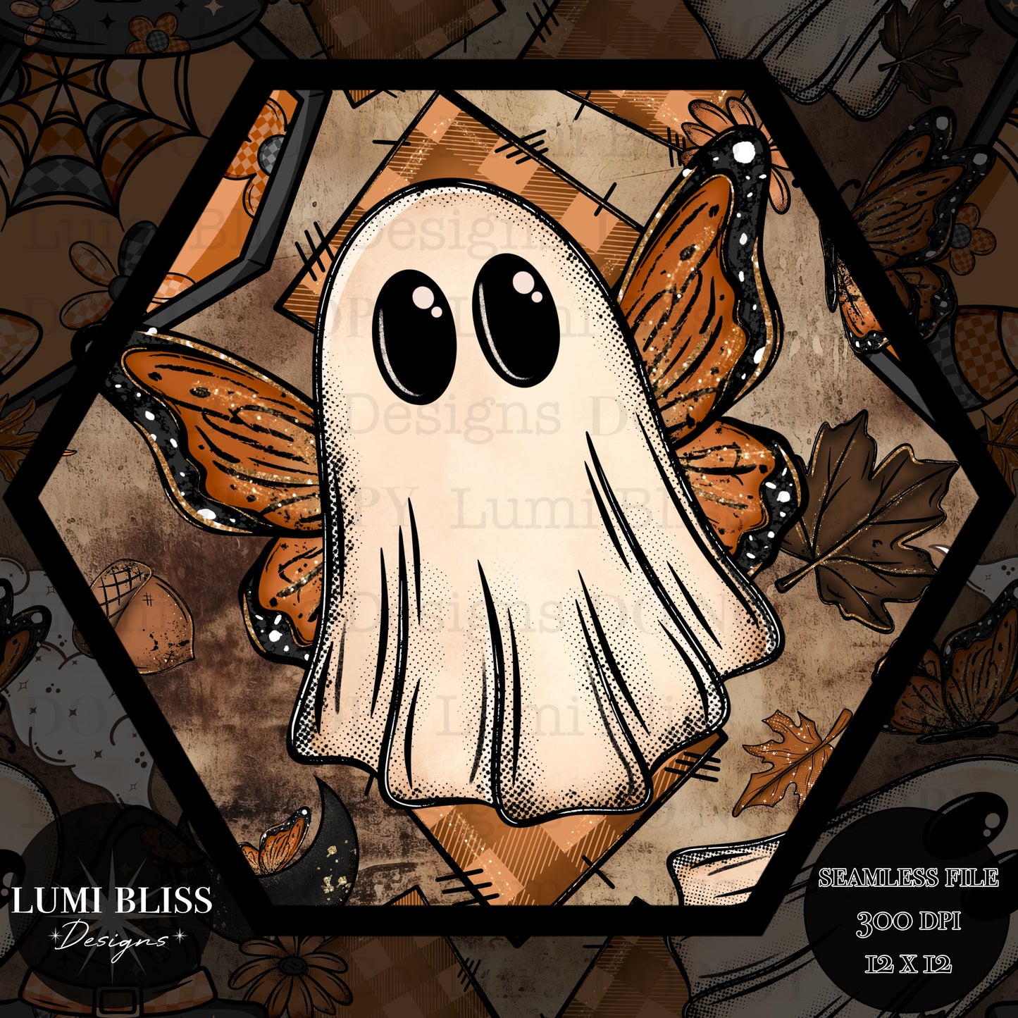 Ghost of the butterflies Seamless