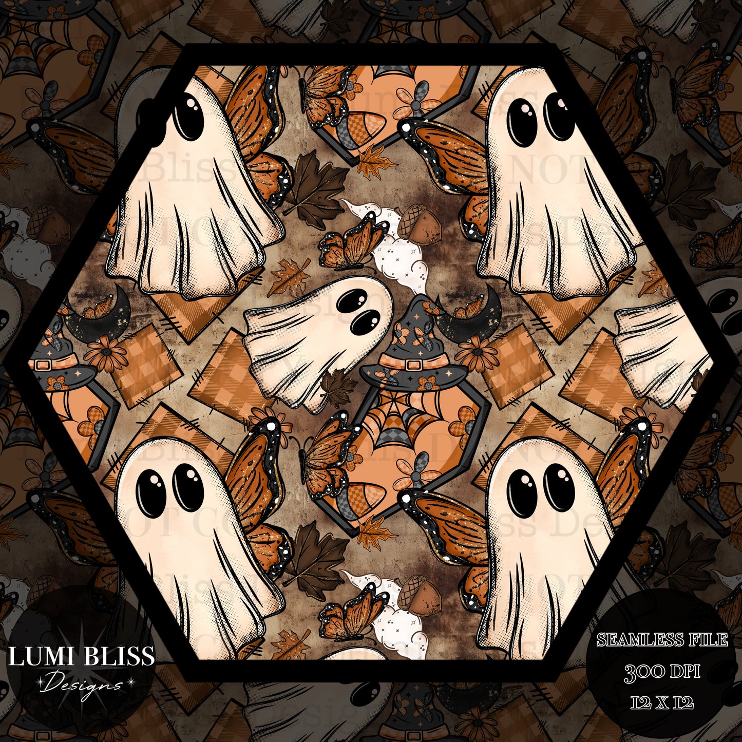 Ghost of the butterflies Seamless