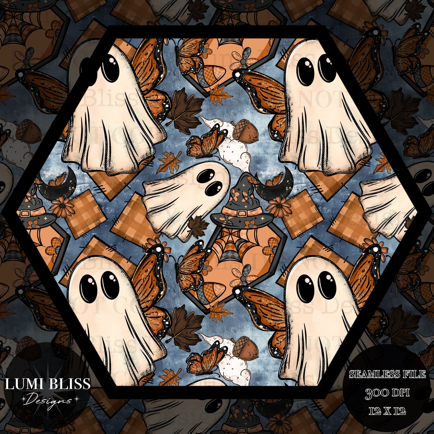 Ghost of the butterflies Seamless