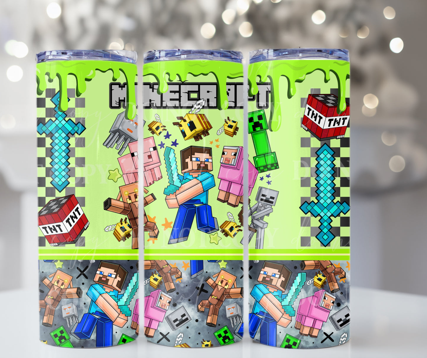 MC collage Steve 20oz