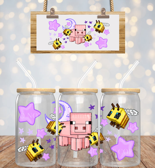 Moon & stars Pig 16oz