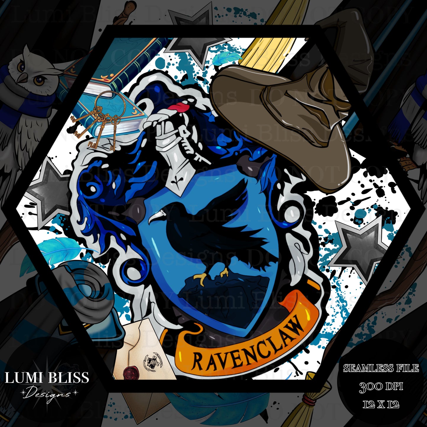 HP - Blue Seamless