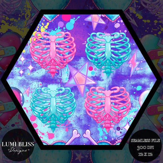 Skellie Hearts Seamless