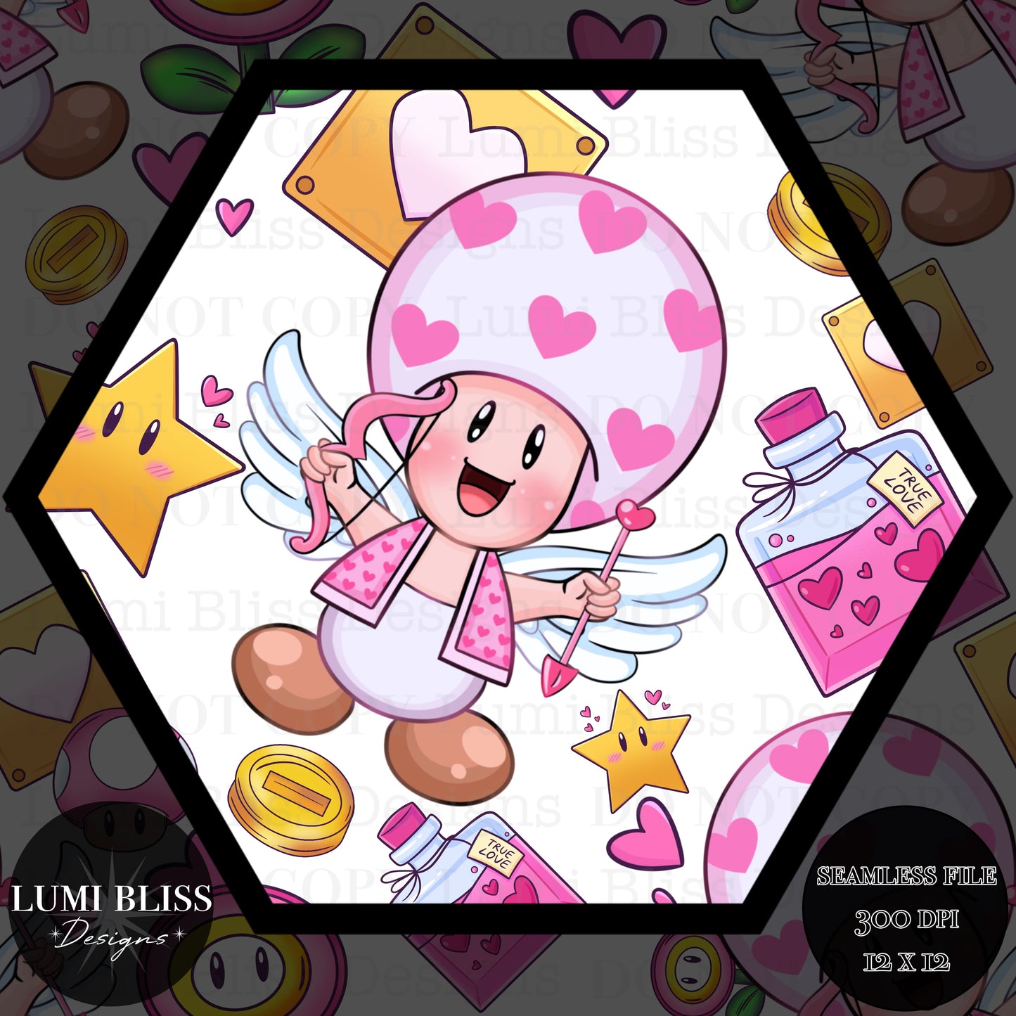 Cupid Toad Vday Seamless