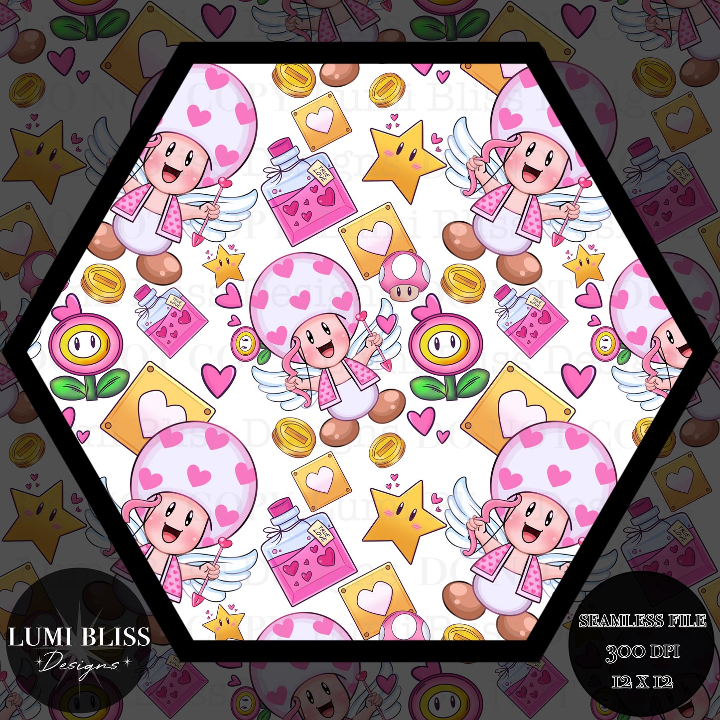 Cupid Toad Vday Seamless