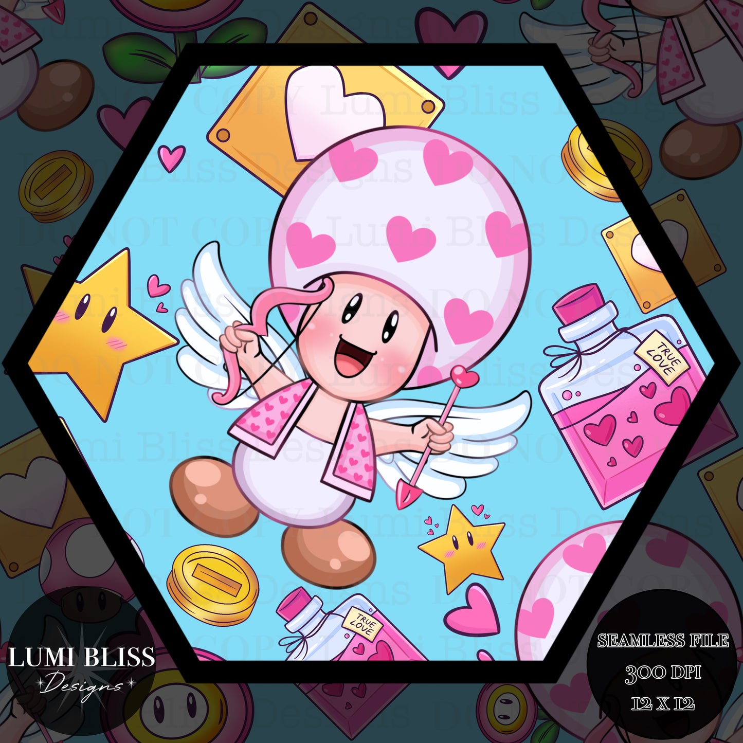 Cupid Toad Vday Seamless