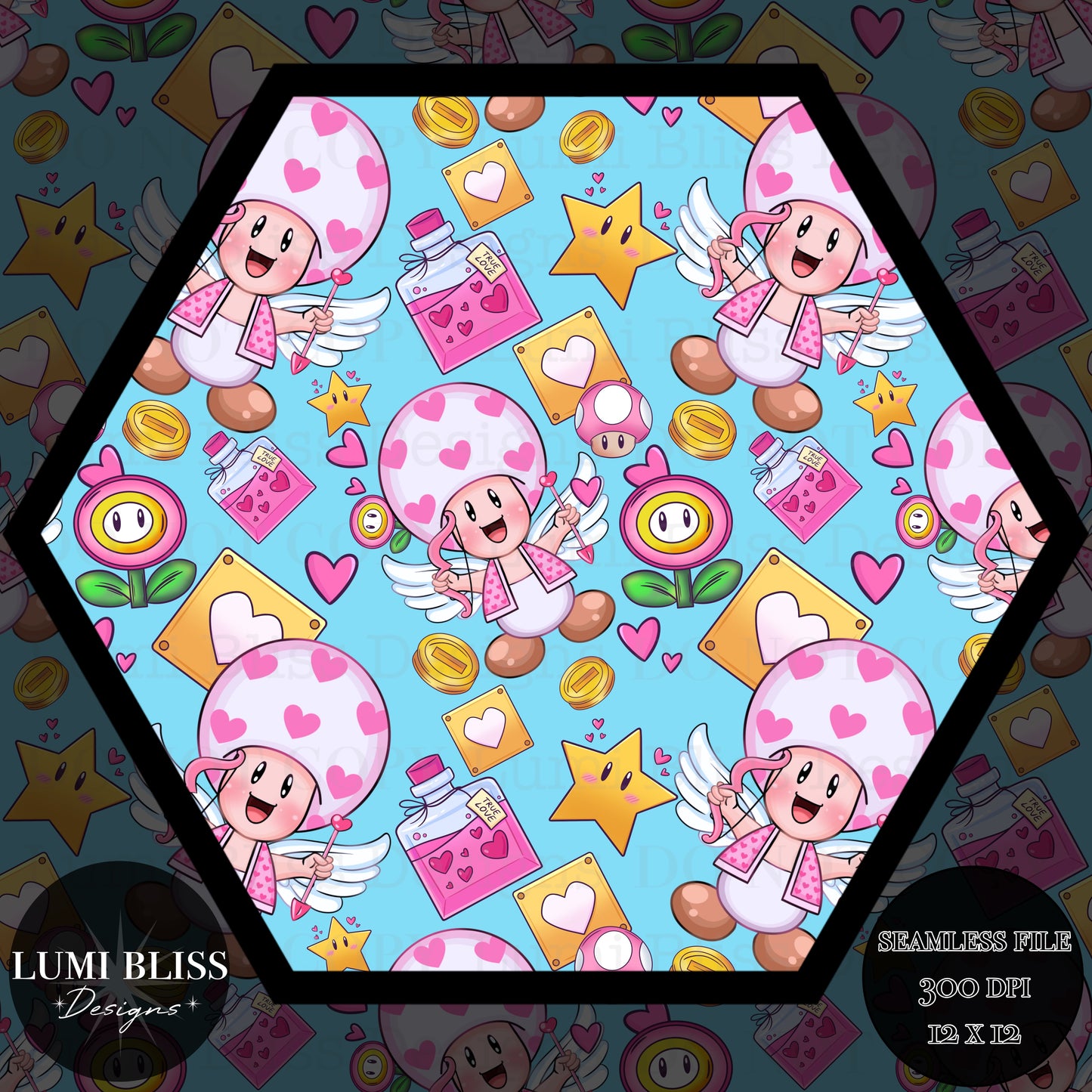 Cupid Toad Vday Seamless