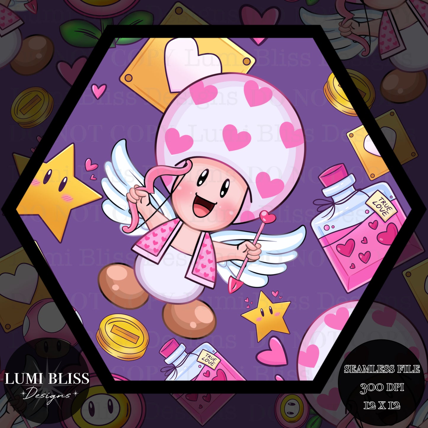 Cupid Toad Vday Seamless