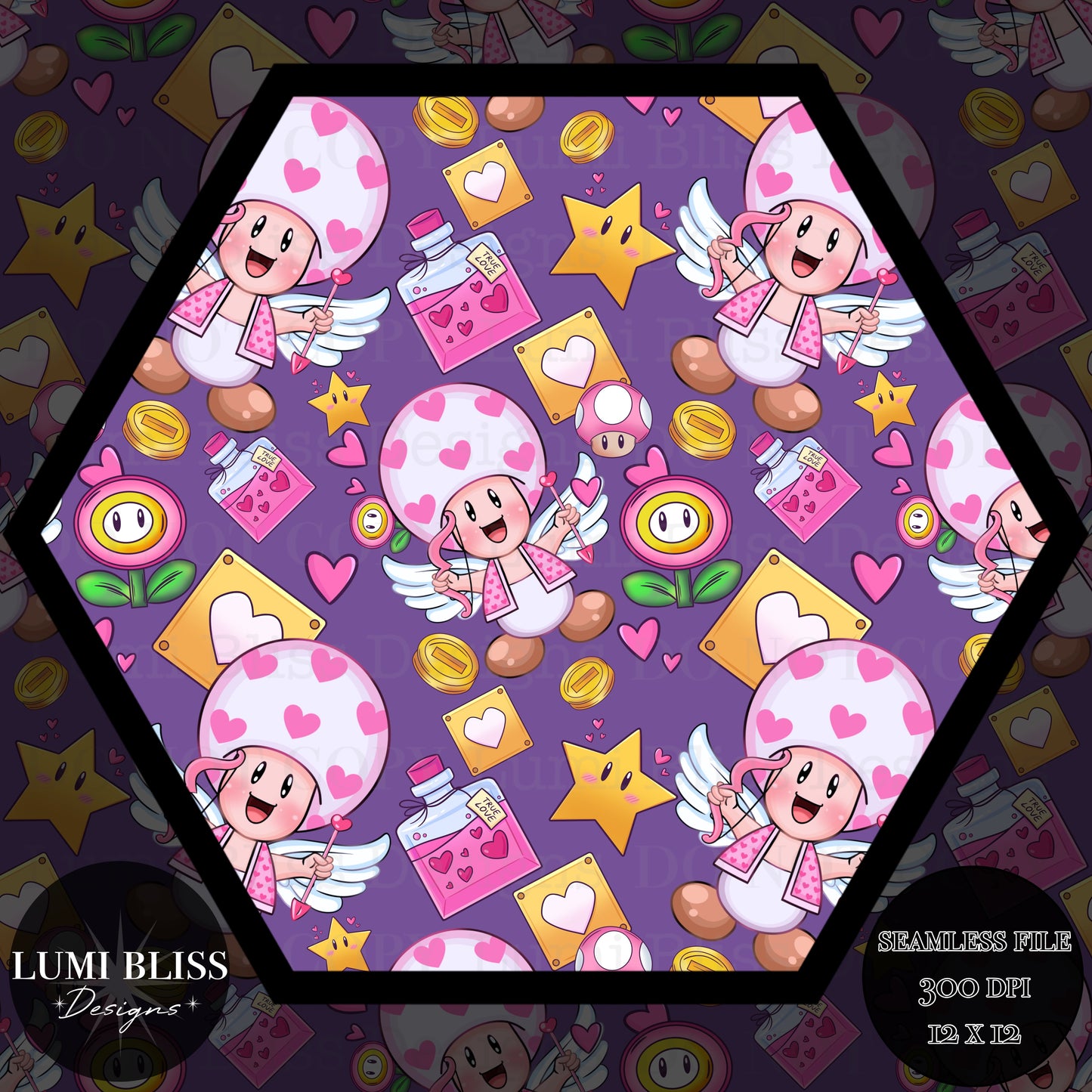 Cupid Toad Vday Seamless