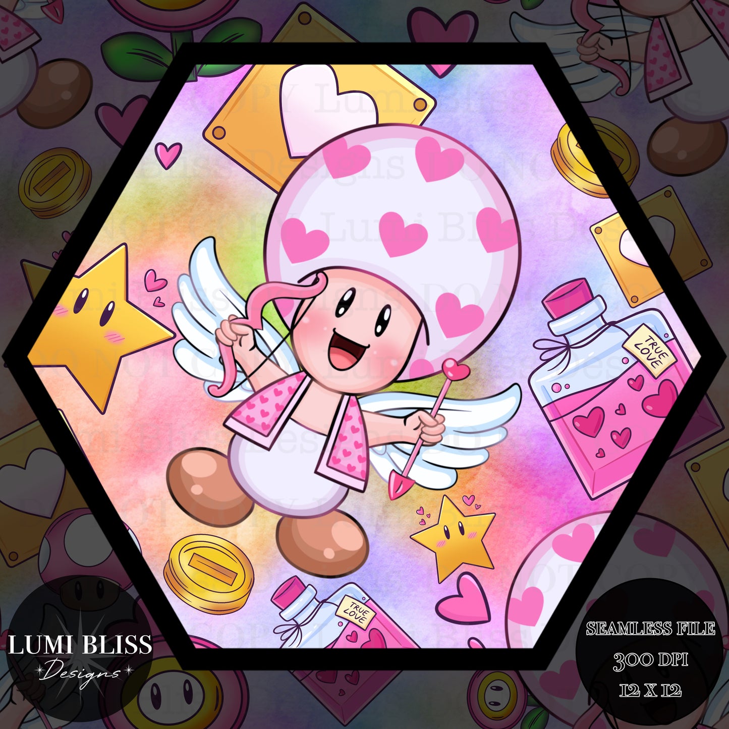 Cupid Toad Vday Seamless