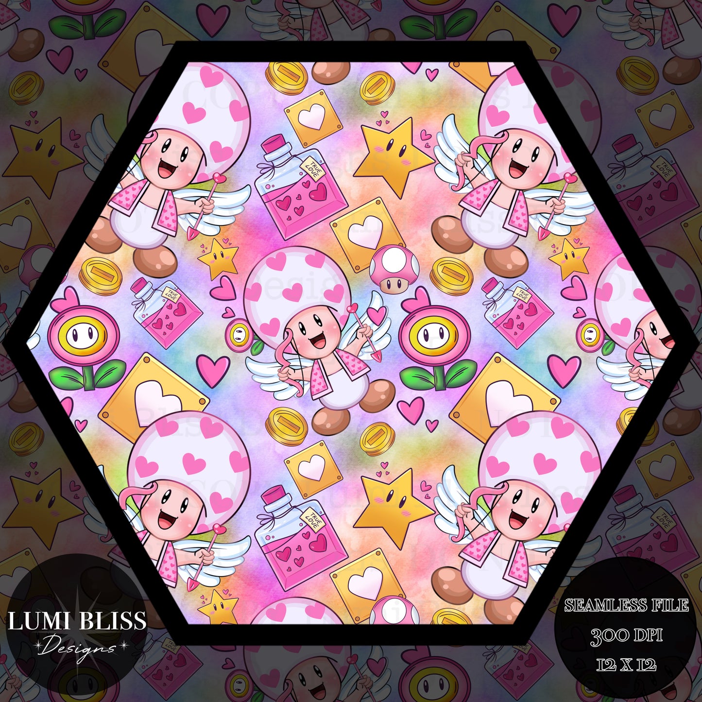 Cupid Toad Vday Seamless