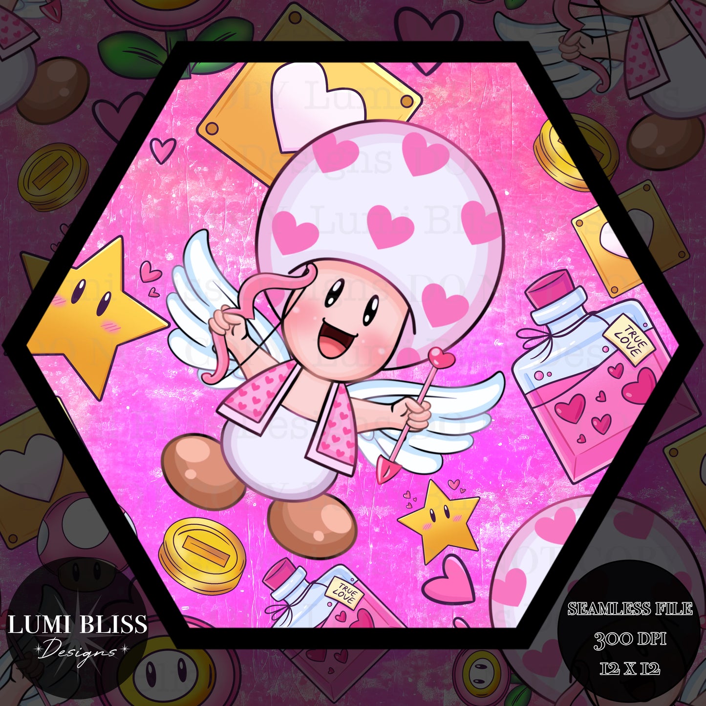 Cupid Toad Vday Seamless