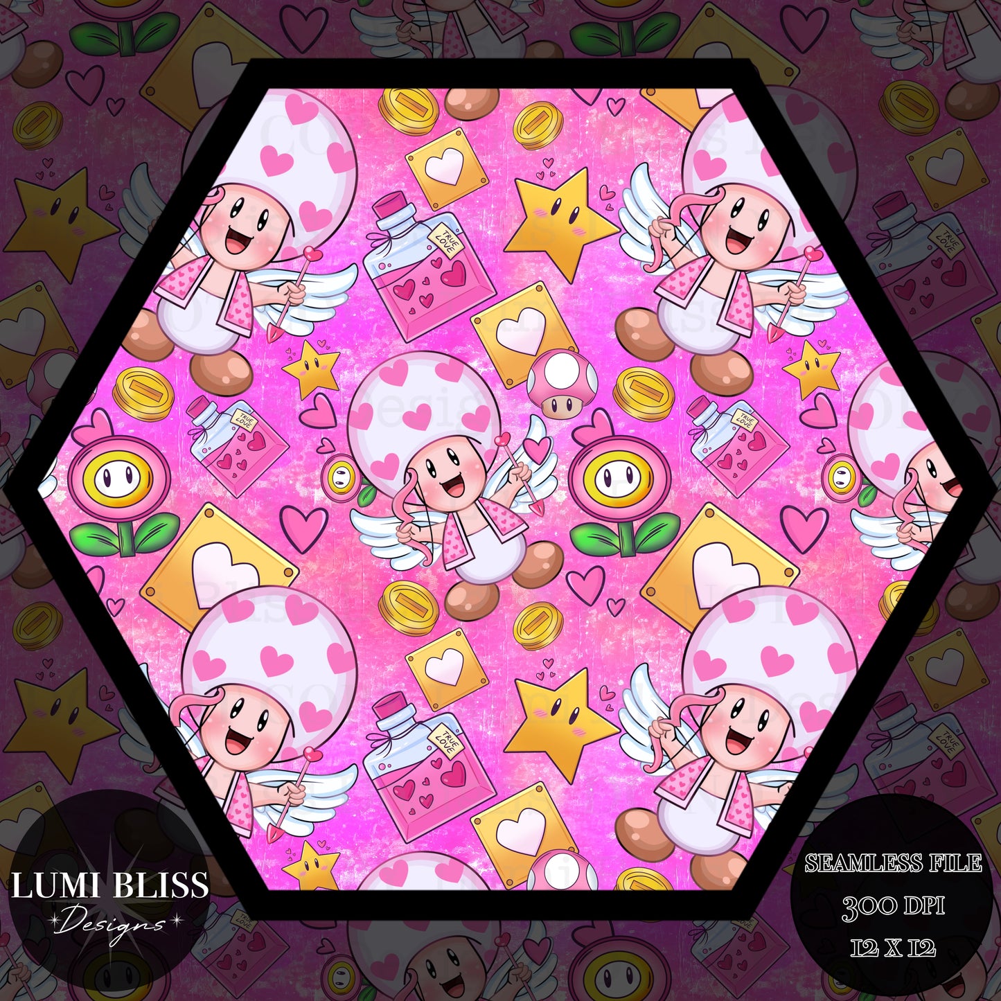 Cupid Toad Vday Seamless