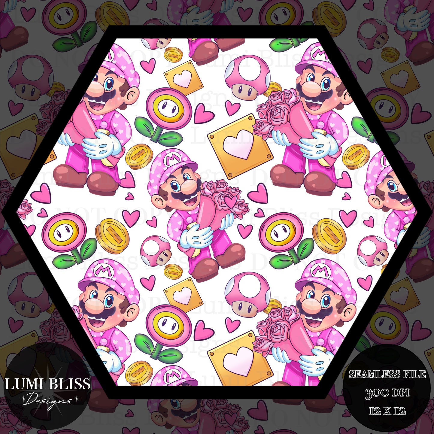 Cupid Mario Vday Seamless