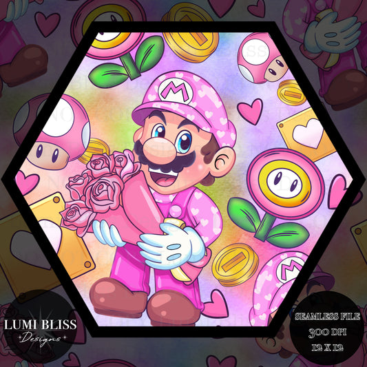 Cupid Mario Vday Seamless