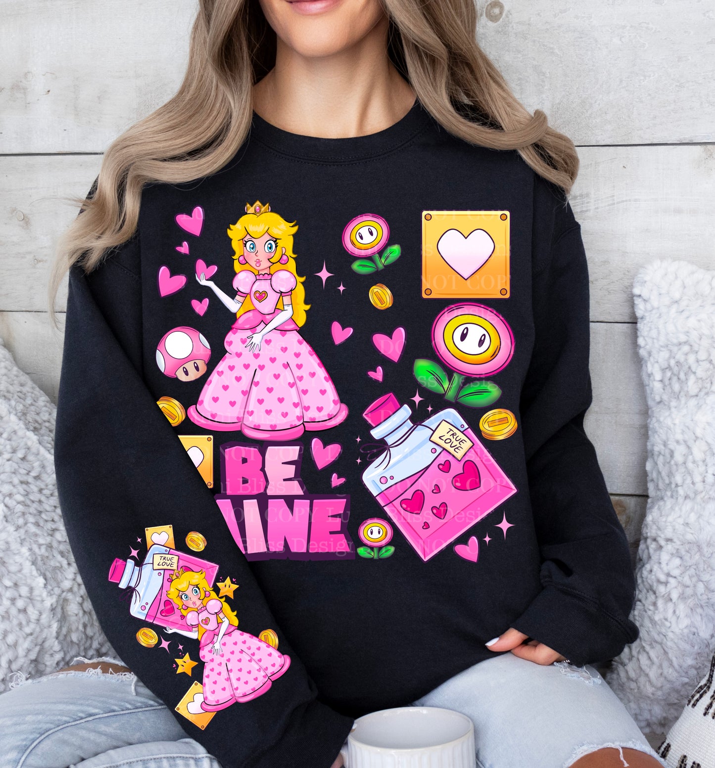 Peach Vday w/sleeves